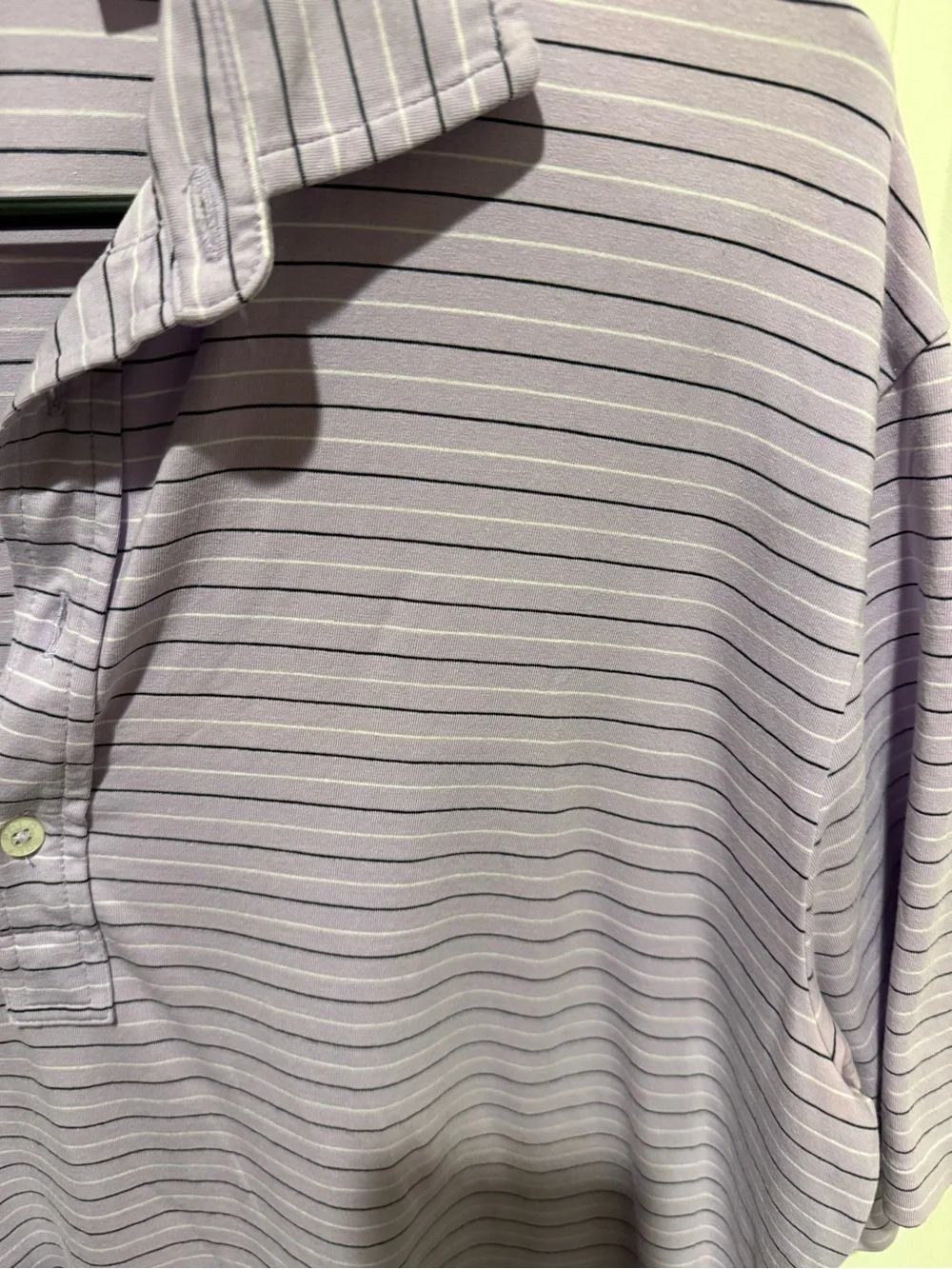 Ralph Lauren Lavender Striped Polo Golf Shirt